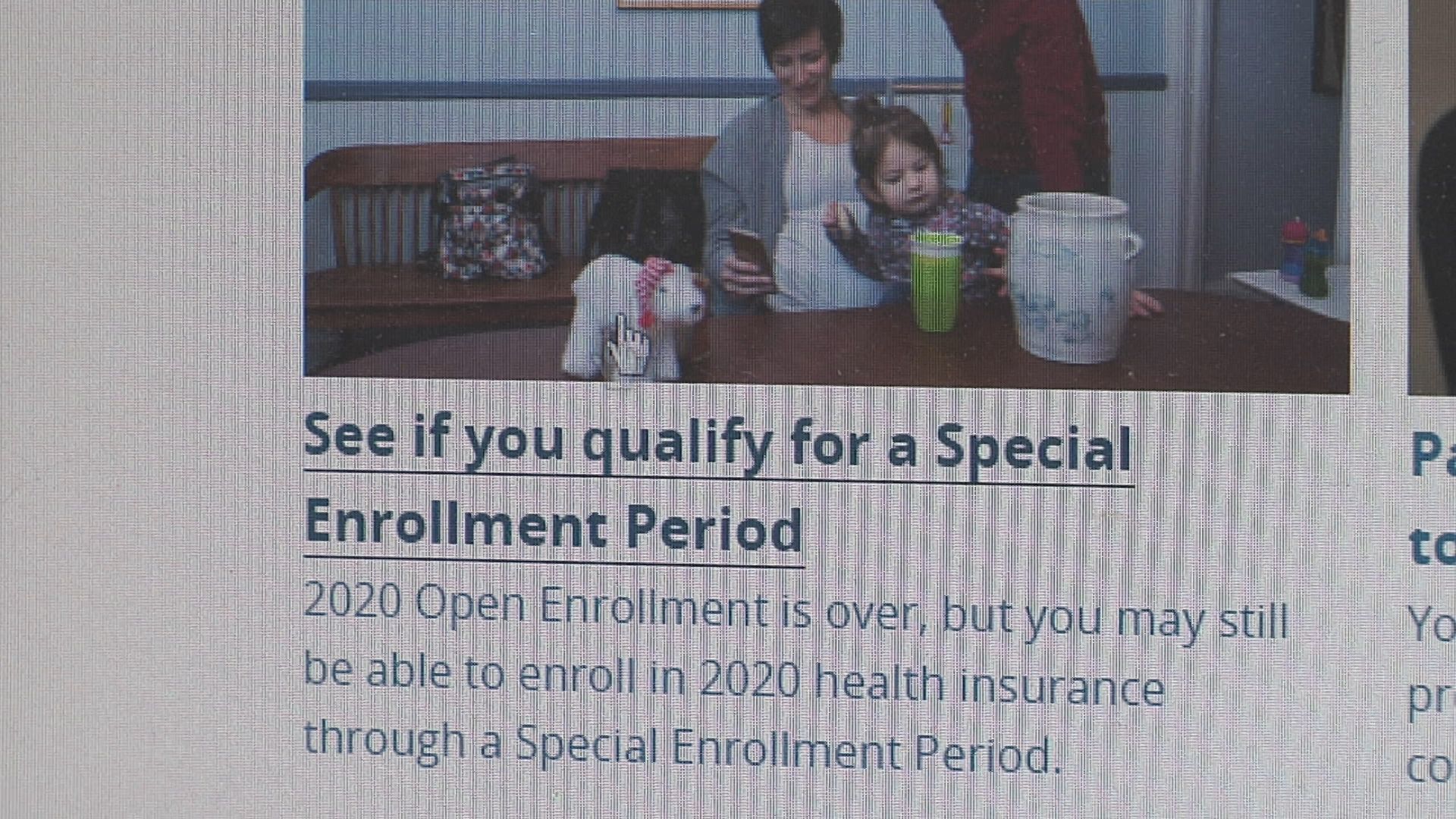 Special Enrollment Period webpage